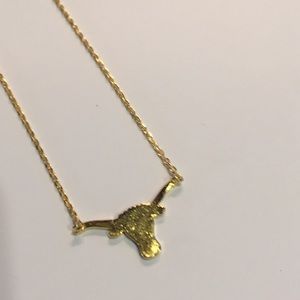 Longhorn Necklace-gold